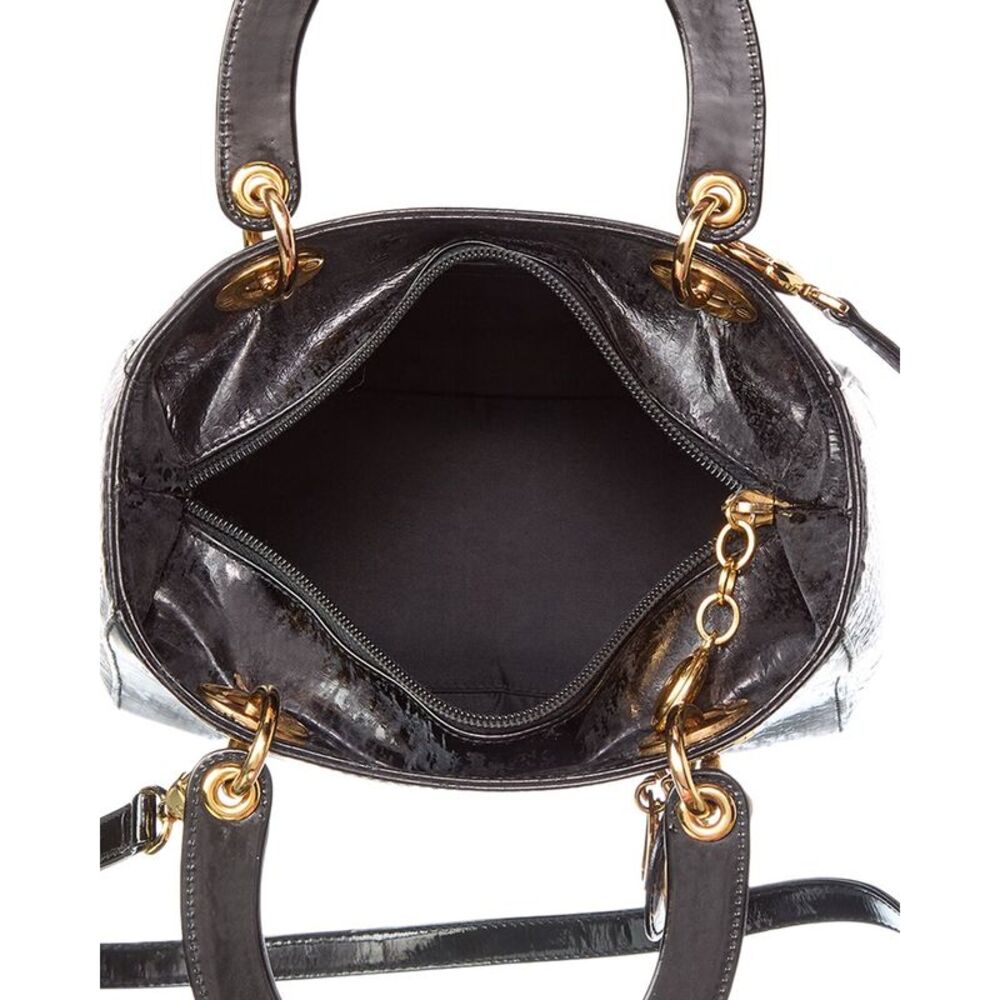 Dior Black Patent Leather Lady Tote (Authentic Pre-Loved) - Picture 4 of 5
